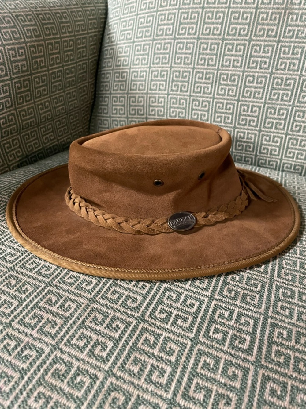 Barmah Squashy Hickory Suede Bush Hat X Small